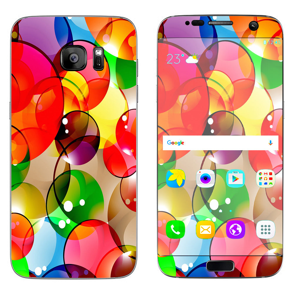  Colorful Bubbles Samsung Galaxy S7 Edge Skin