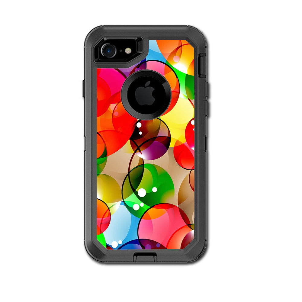  Colorful Bubbles Otterbox Defender iPhone 7 or iPhone 8 Skin