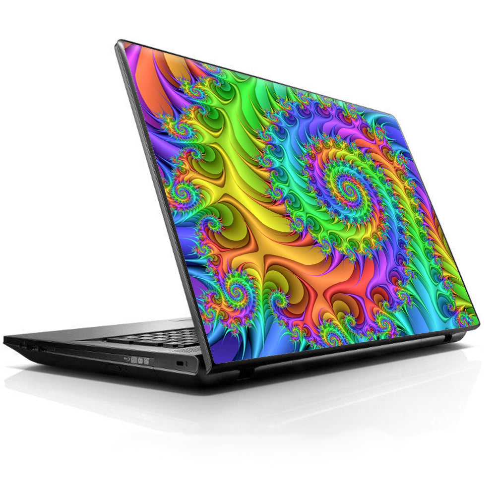  Trippy Color Swirl Universal 13 to 16 inch wide laptop Skin