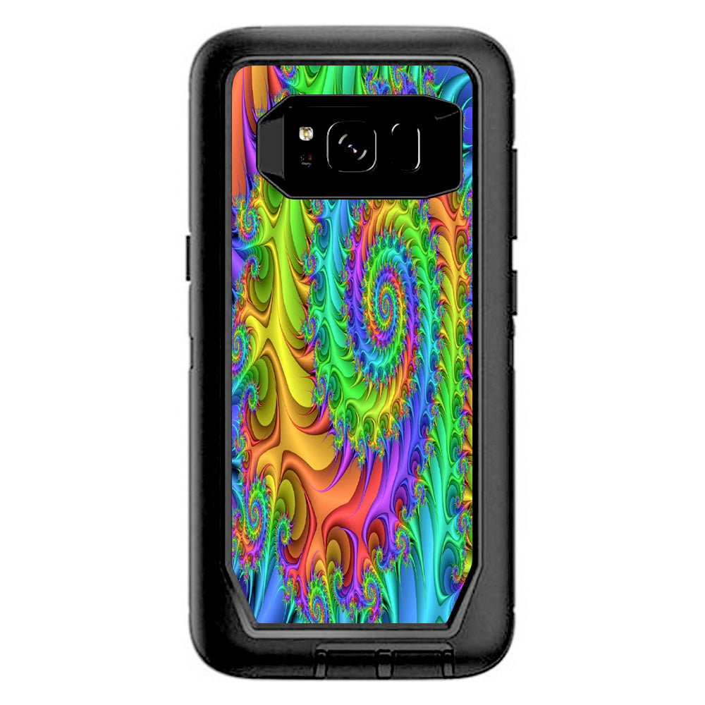  Trippy Color Swirl Otterbox Defender Samsung Galaxy S8 Skin