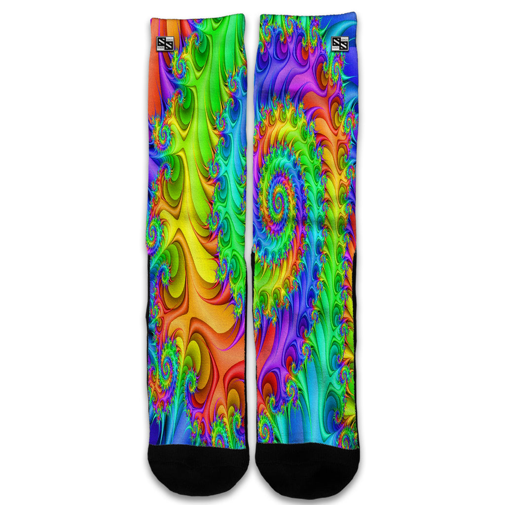  Trippy Color Swirl Universal Socks