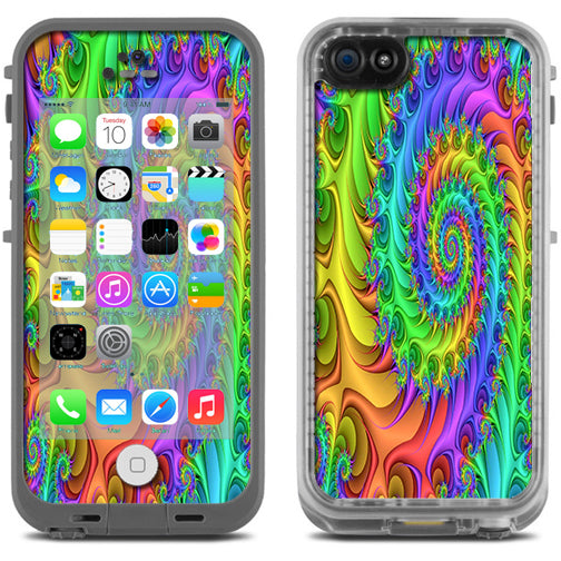  Trippy Color Swirl Lifeproof Fre iPhone 5C Skin