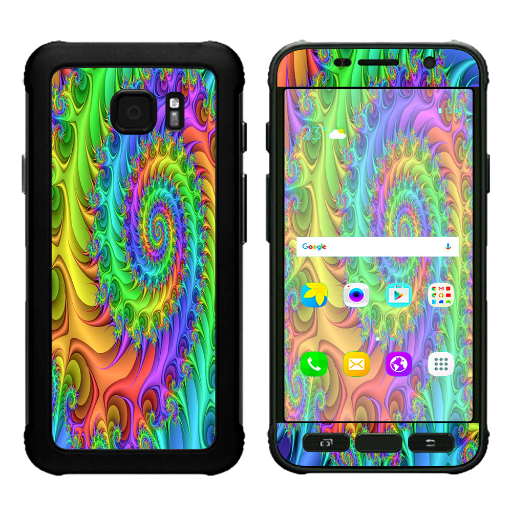  Trippy Color Swirl Samsung Galaxy S7 Active Skin