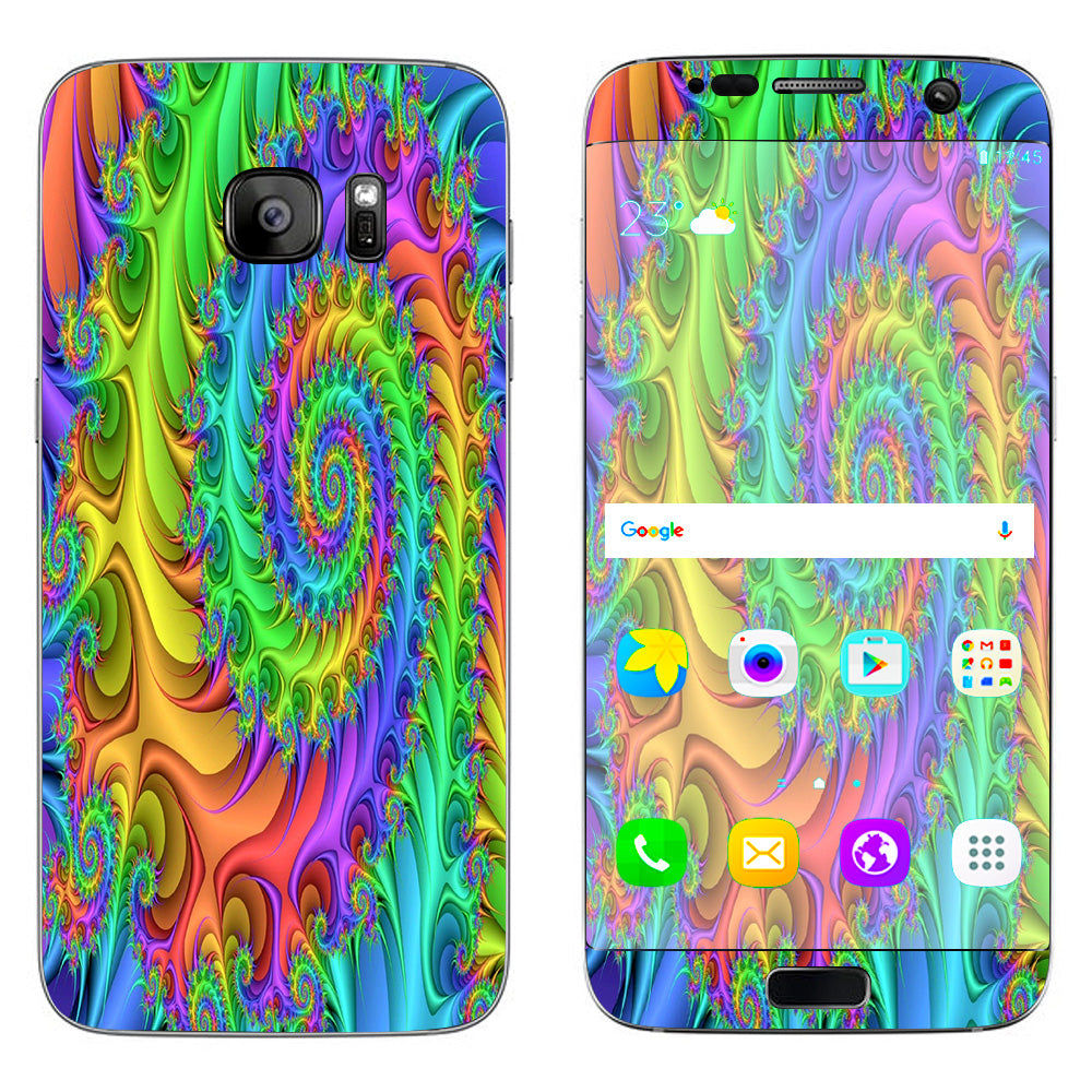  Trippy Color Swirl Samsung Galaxy S7 Edge Skin