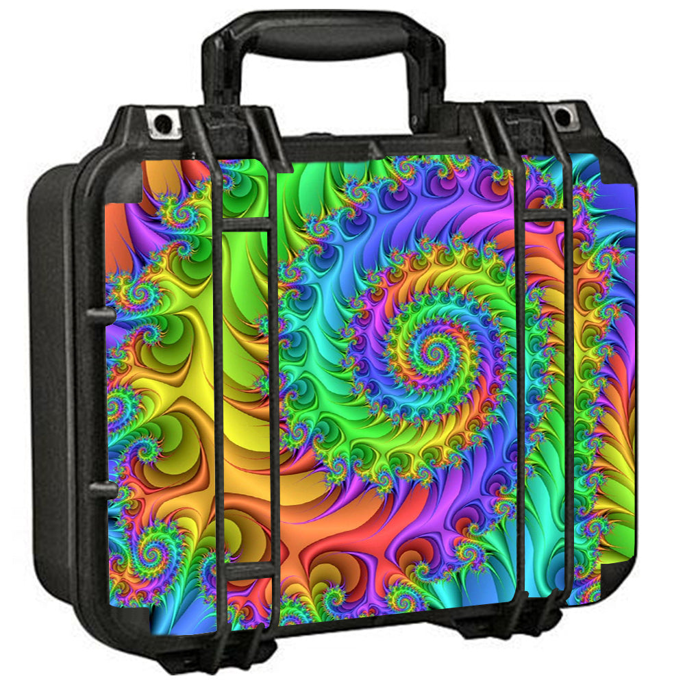  Trippy Color Swirl Pelican Case 1400 Skin