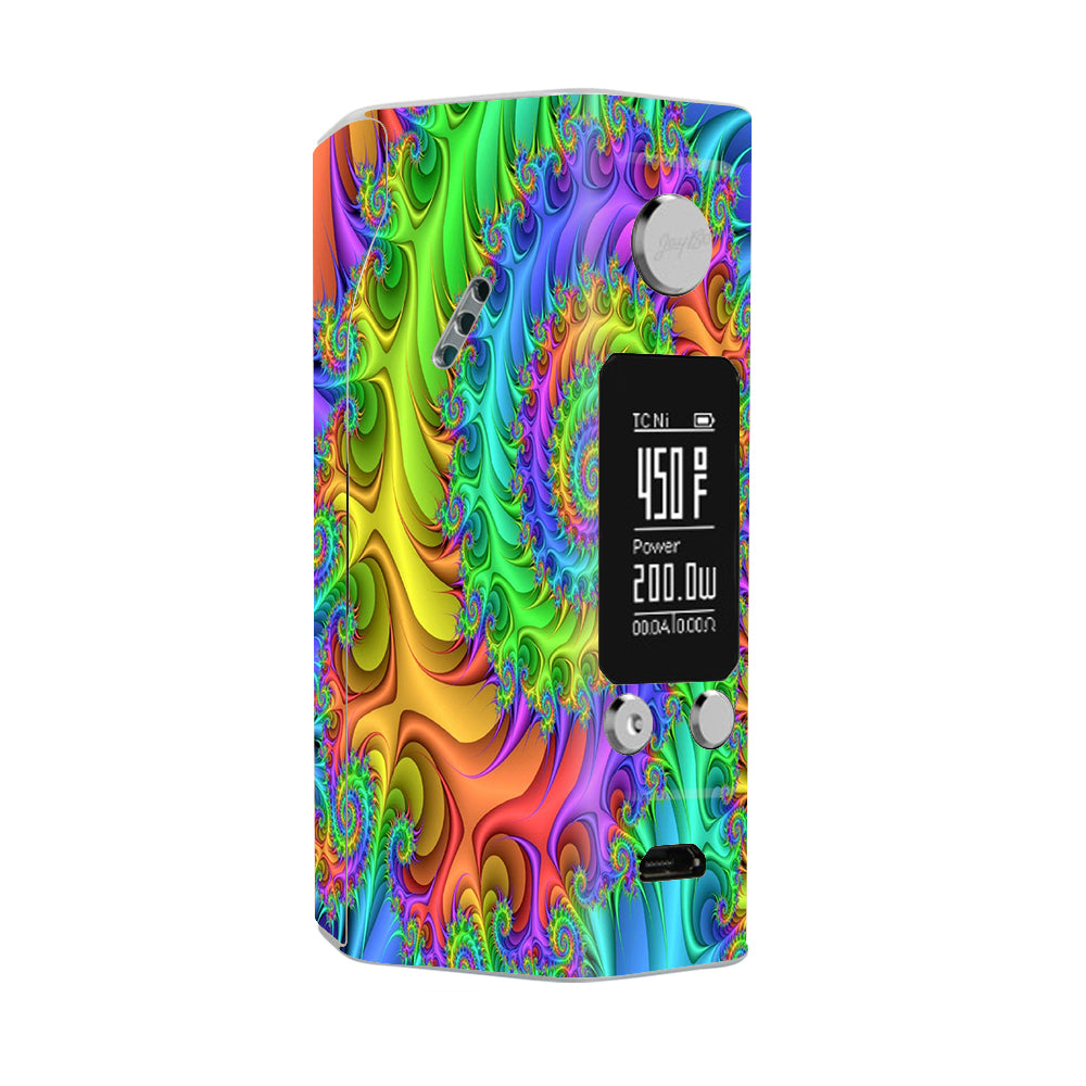  Trippy Color Swirl Wismec Reuleaux RX200S Skin