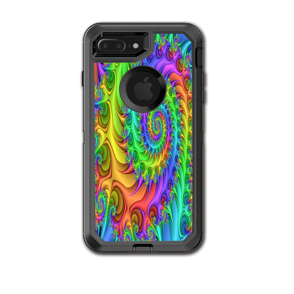  Trippy Color Swirl Otterbox Defender iPhone 7+ Plus or iPhone 8+ Plus Skin