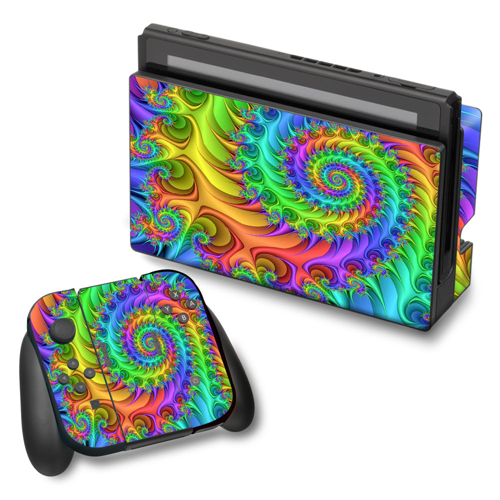  Trippy Color Swirl Nintendo Switch Skin