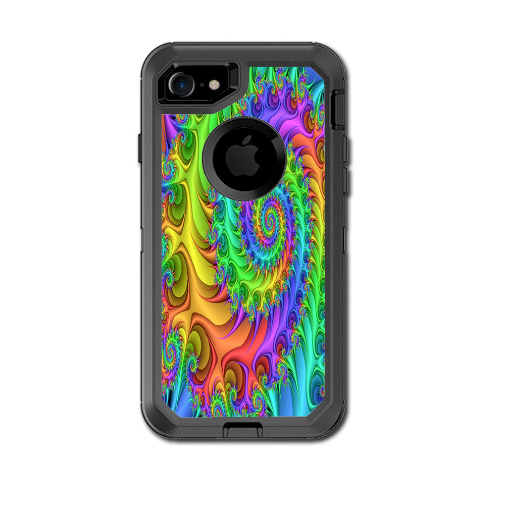  Trippy Color Swirl Otterbox Defender iPhone 7 or iPhone 8 Skin