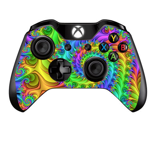  Trippy Color Swirl Microsoft Xbox One Controller Skin