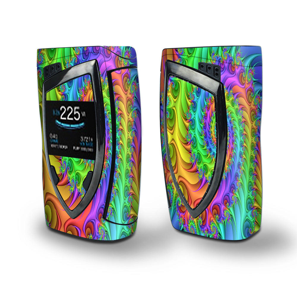 Skin Decal Vinyl Wrap for Smok Devilkin Kit 225w Vape (includes TFV12 Prince Tank Skins) skins cover/ Trippy Color Swirl