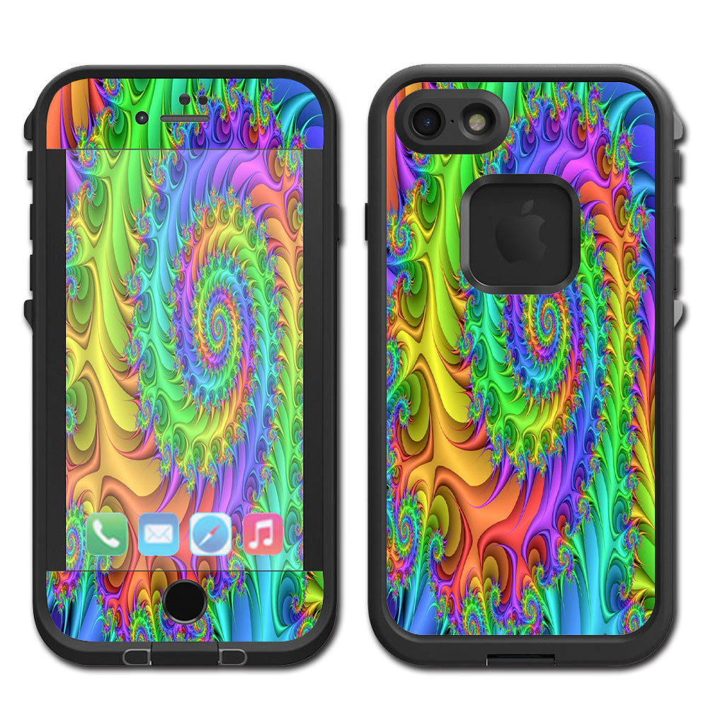  Trippy Color Swirl Lifeproof Fre iPhone 7 or iPhone 8 Skin