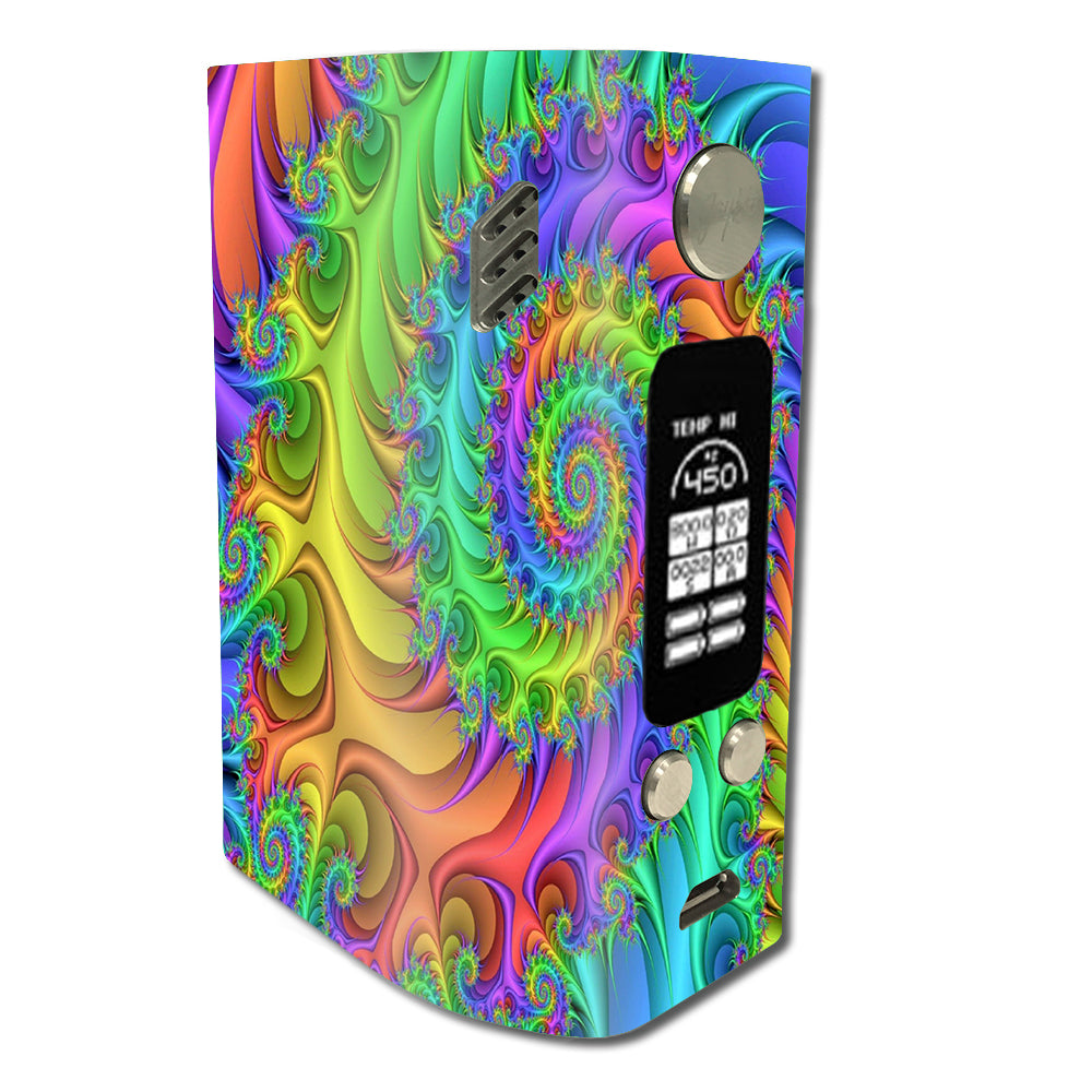  Trippy Color Swirl Wismec Reuleaux RX300 Skin