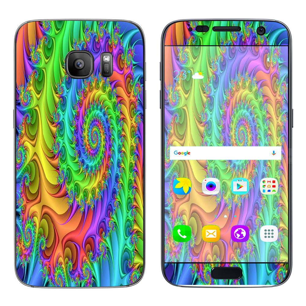  Trippy Color Swirl Samsung Galaxy S7 Skin