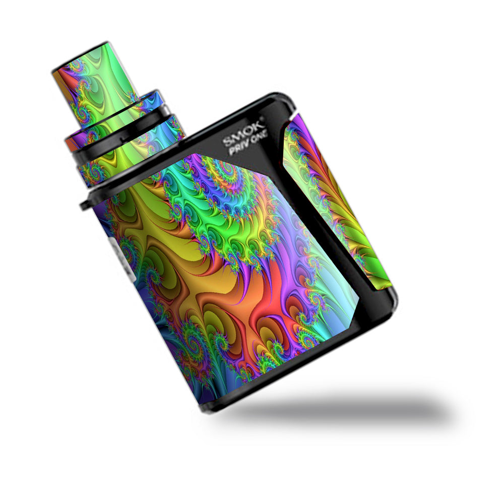  Trippy Color Swirl Smok Priv One Skin