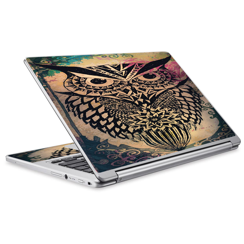  Tribal Abstract Owl Acer Chromebook R13 Skin