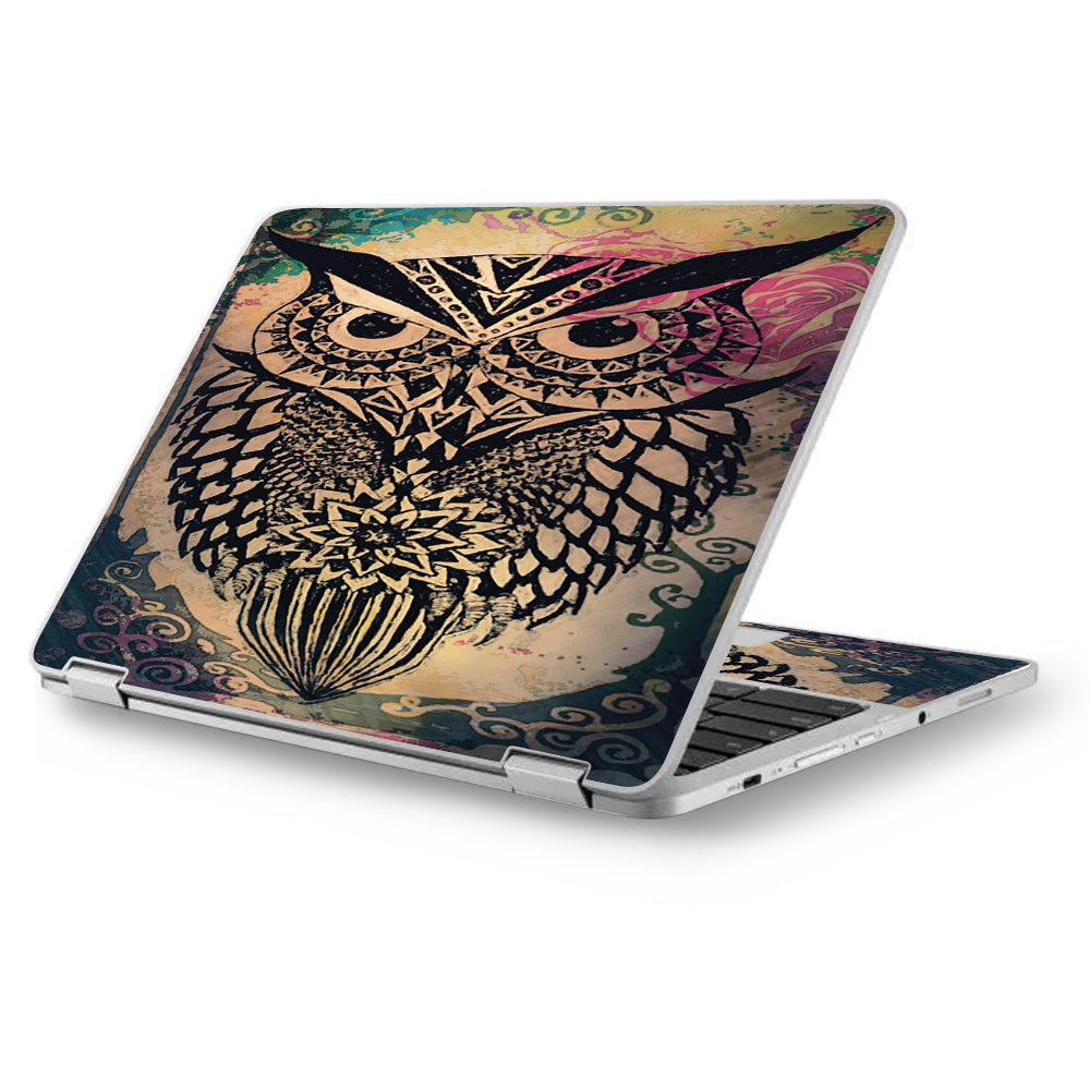  Tribal Abstract Owl Asus Chromebook Flip 12.5" Skin