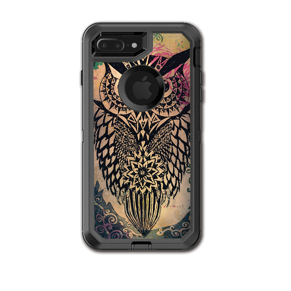  Tribal Abstract Owl Otterbox Defender iPhone 7+ Plus or iPhone 8+ Plus Skin