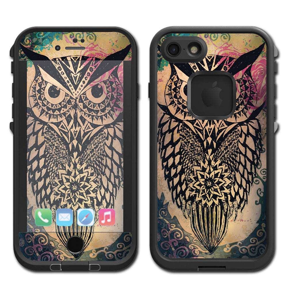 Tribal Abstract Owl Lifeproof Fre iPhone 7 or iPhone 8 Skin