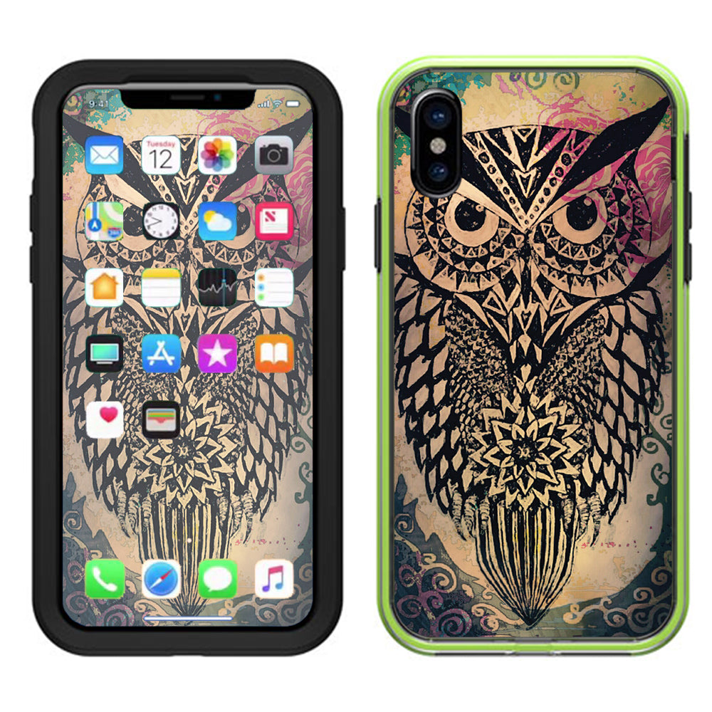  Tribal Abstract Owl Lifeproof Slam Case iPhone X Skin