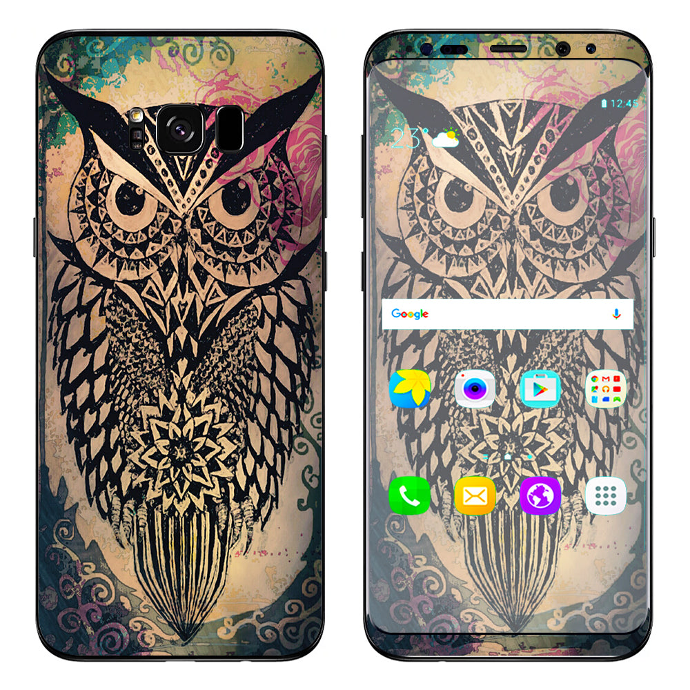  Tribal Abstract Owl Samsung Galaxy S8 Plus Skin