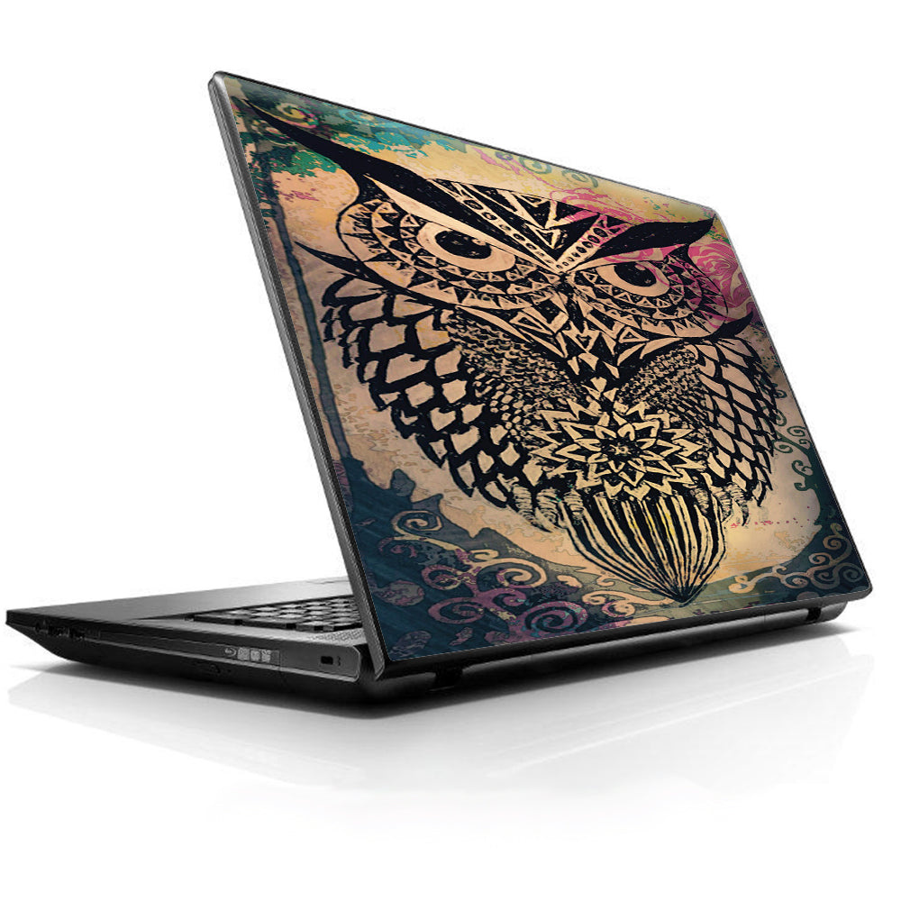  Tribal Abstract Owl Universal 13 to 16 inch wide laptop Skin