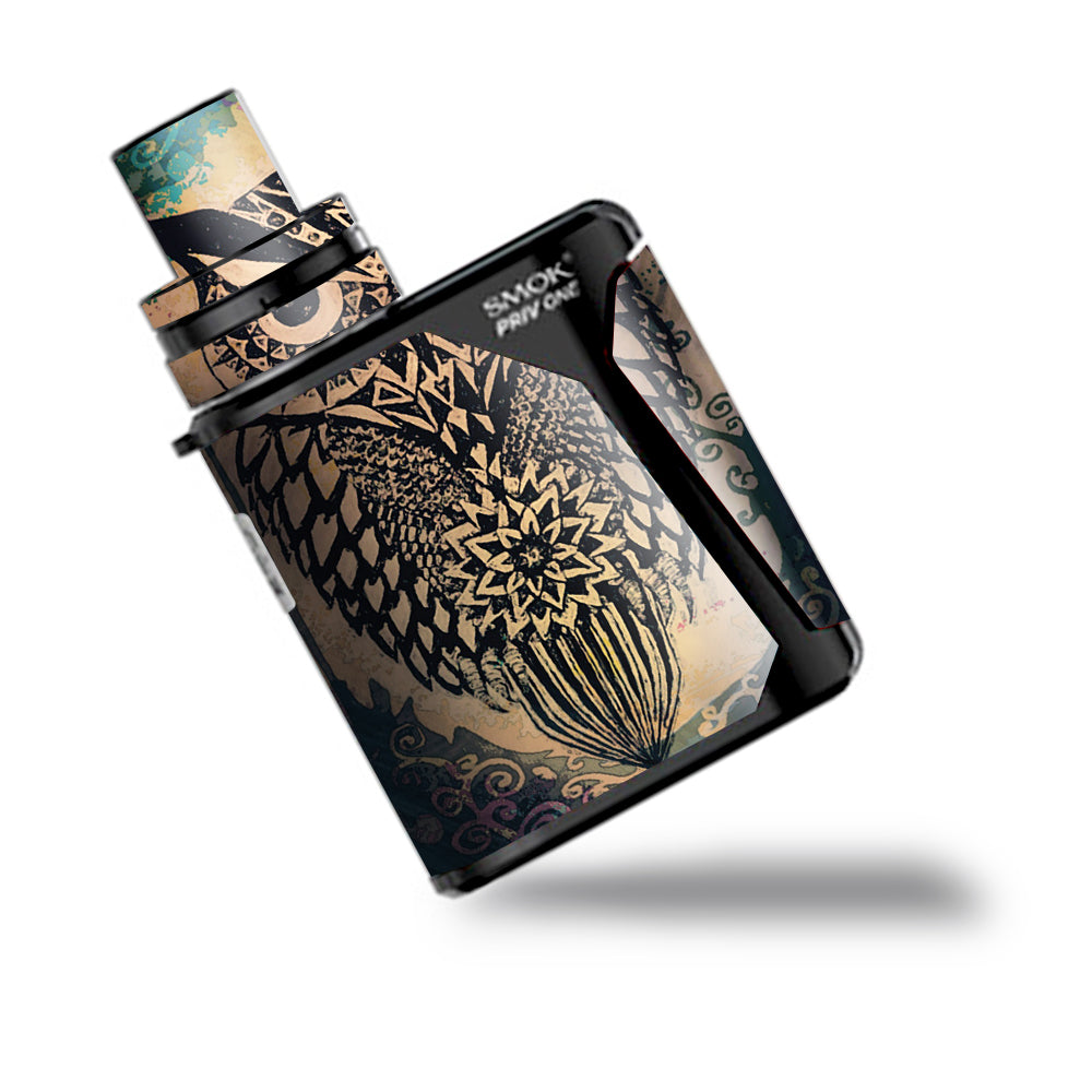  Tribal Abstract Owl Smok Priv One Skin