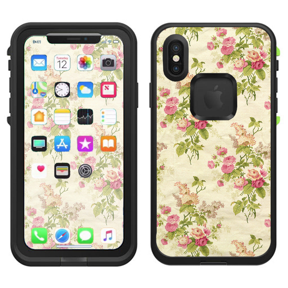  Charming Flowers Trendy Lifeproof Fre Case iPhone X Skin