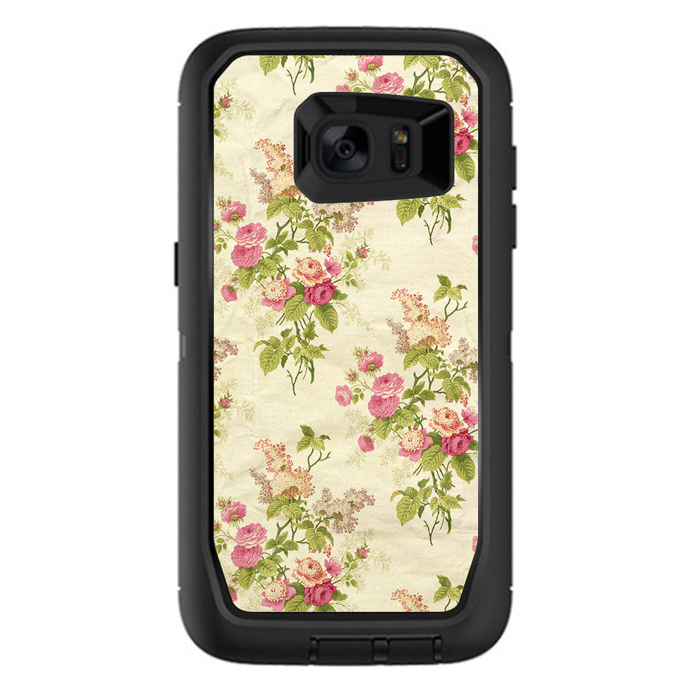  Charming Flowers Trendy Otterbox Defender Samsung Galaxy S7 Edge Skin