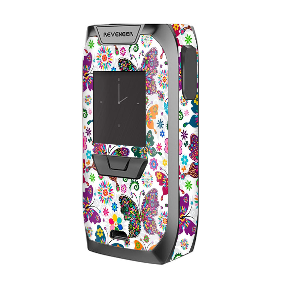  Butterflies Colorful Floral Vaporesso Revenger Skin