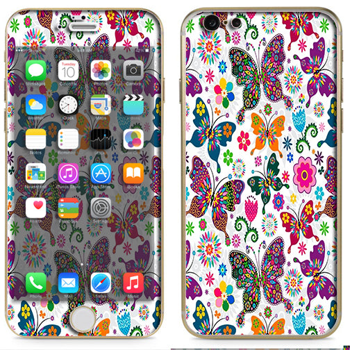  Butterflies Colorful Floral Apple 6 Skin