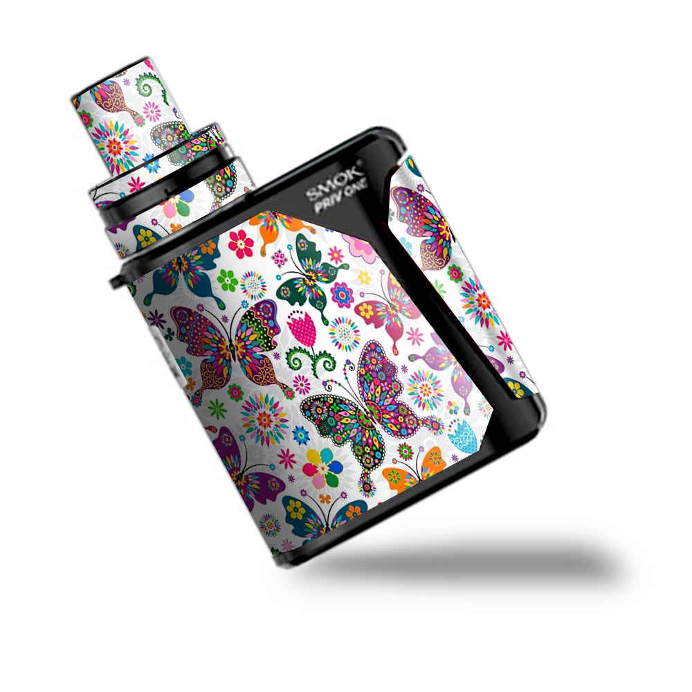  Butterflies Colorful Floral Smok Priv One Skin