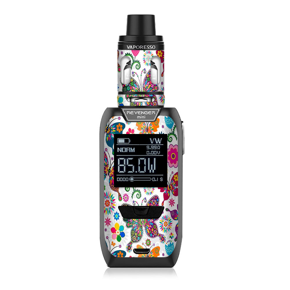  Butterflies Colorful Floral Vaporesso Revenger Mini 85w Skin