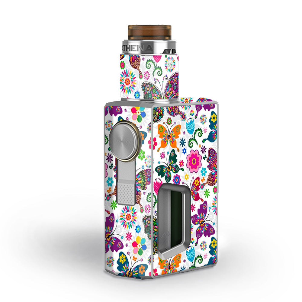  Butterflies Colorful Floral Geekvape Athena Squonk Skin