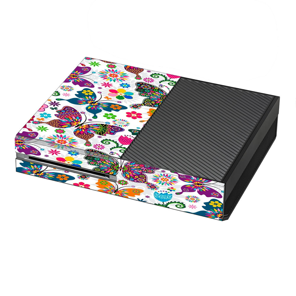  Butterflies Colorful Floral Microsoft Xbox One Skin