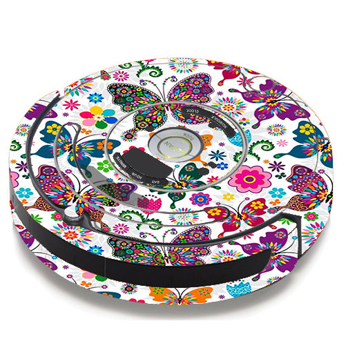 Butterflies Colorful Floral iRobot Roomba 650/655 Skin