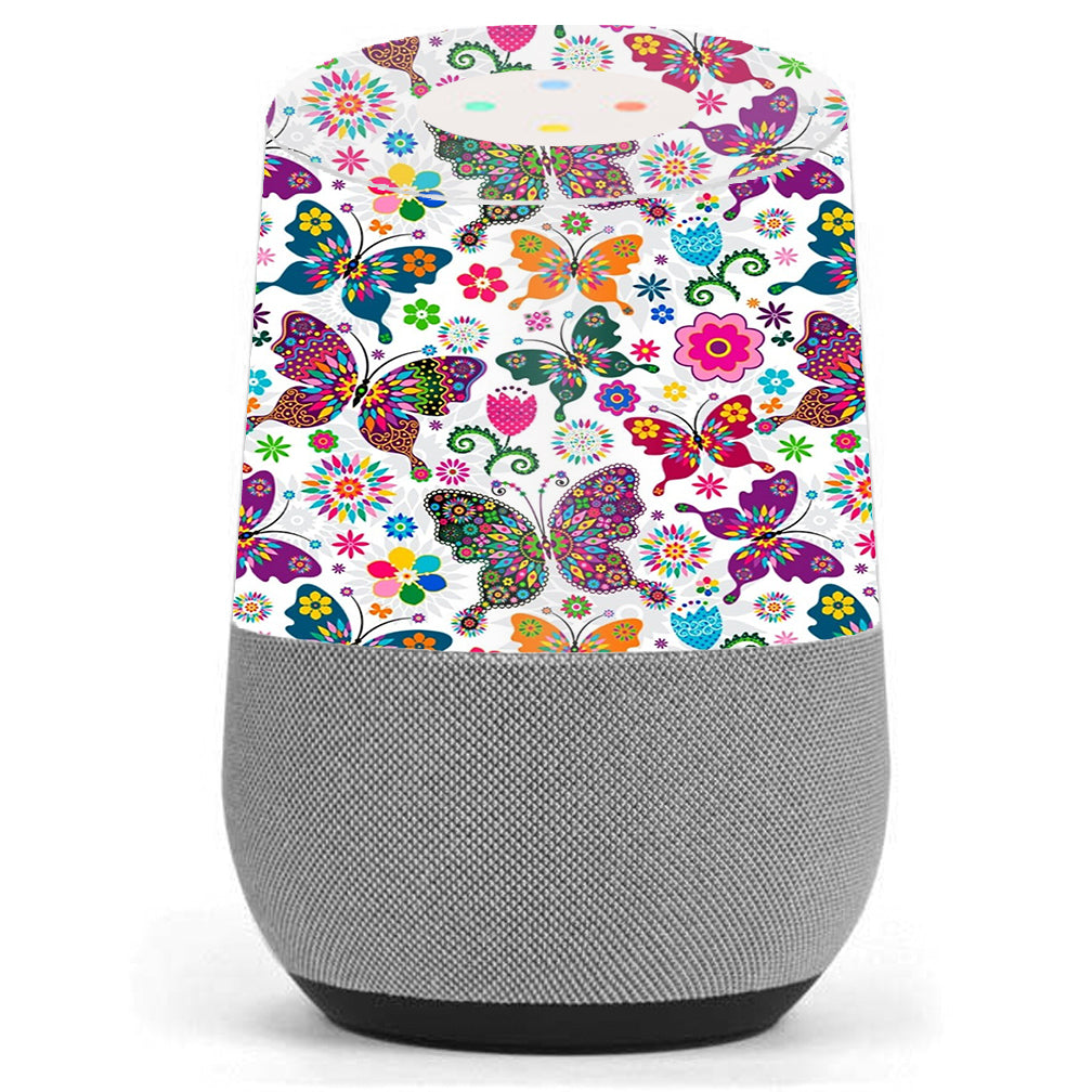  Butterflies Colorful Floral Google Home Skin