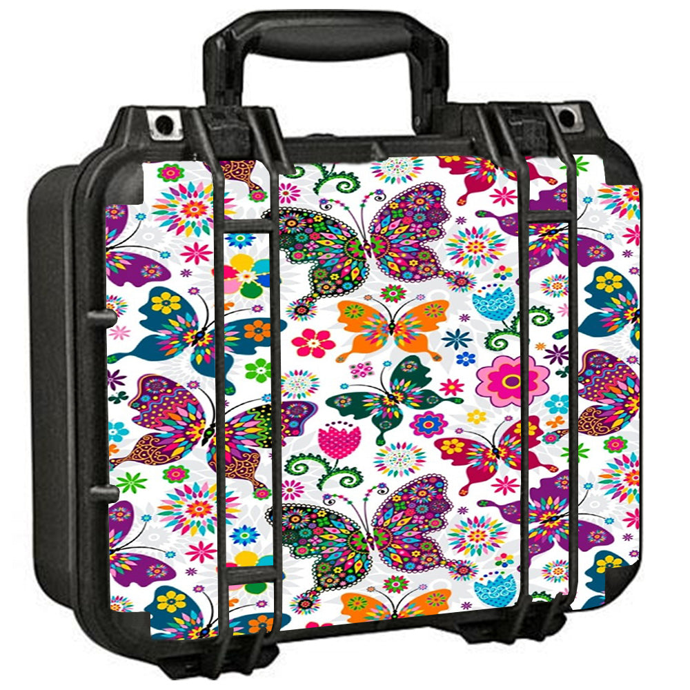  Butterflies Colorful Floral Pelican Case 1400 Skin