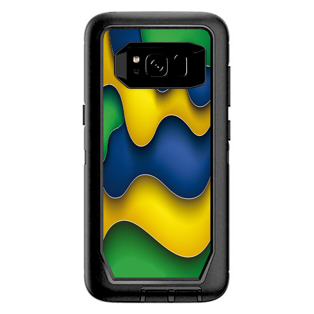  Dripping Colors Brazil Otterbox Defender Samsung Galaxy S8 Skin
