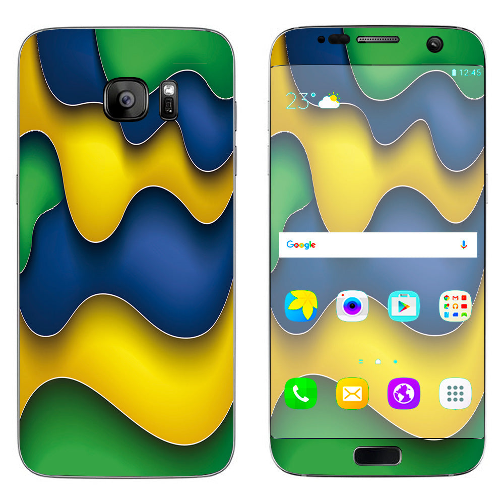  Dripping Colors Brazil Samsung Galaxy S7 Edge Skin