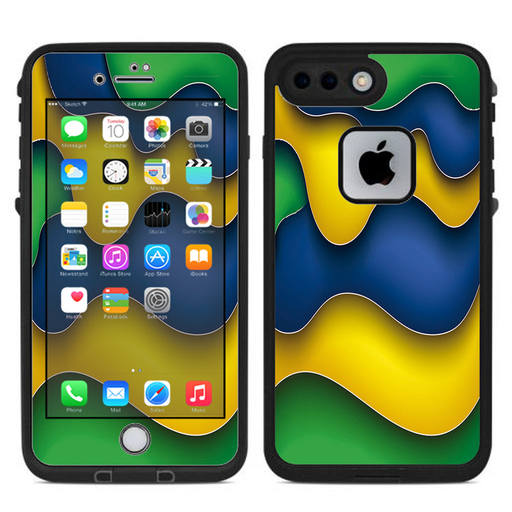  Dripping Colors Brazil Lifeproof Fre iPhone 7 Plus or iPhone 8 Plus Skin