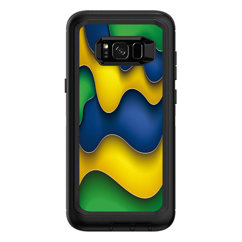  Dripping Colors Brazil Otterbox Defender Samsung Galaxy S8 Plus Skin