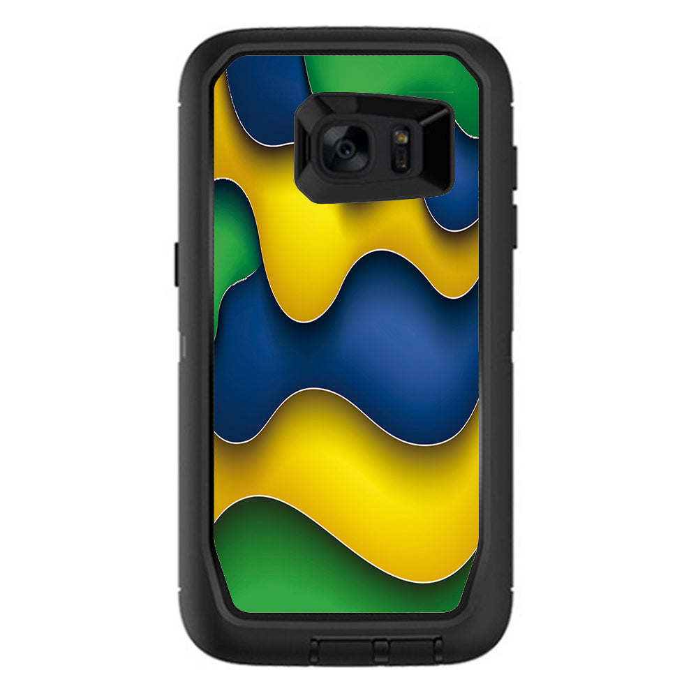  Dripping Colors Brazil Otterbox Defender Samsung Galaxy S7 Edge Skin