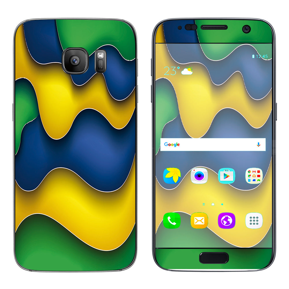  Dripping Colors Brazil Samsung Galaxy S7 Skin