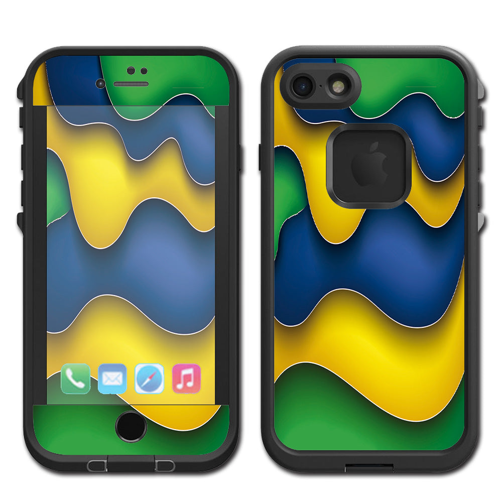  Dripping Colors Brazil Lifeproof Fre iPhone 7 or iPhone 8 Skin