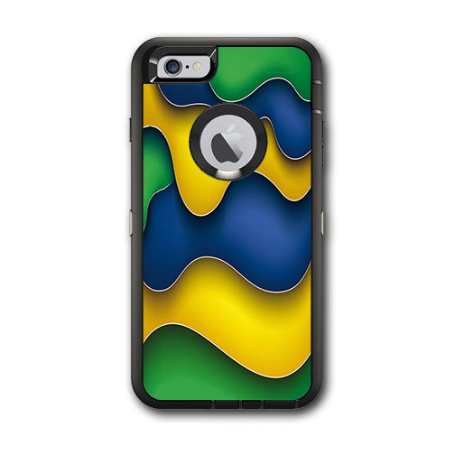  Dripping Colors Brazil Otterbox Defender iPhone 6 PLUS Skin