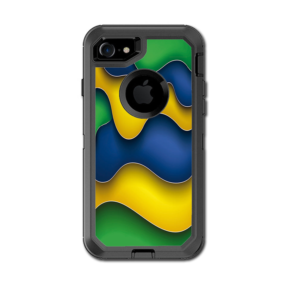  Dripping Colors Brazil Otterbox Defender iPhone 7 or iPhone 8 Skin