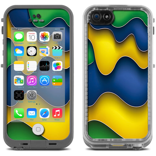  Dripping Colors Brazil Lifeproof Fre iPhone 5C Skin