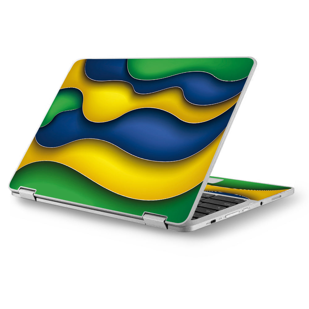  Dripping Colors Brazil Asus Chromebook Flip 12.5" Skin