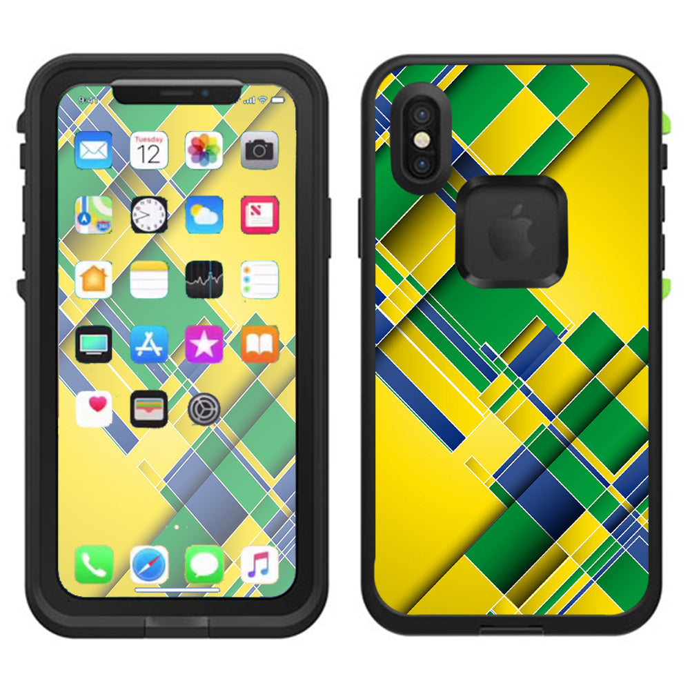  Brazil Tech Colors Lifeproof Fre Case iPhone X Skin